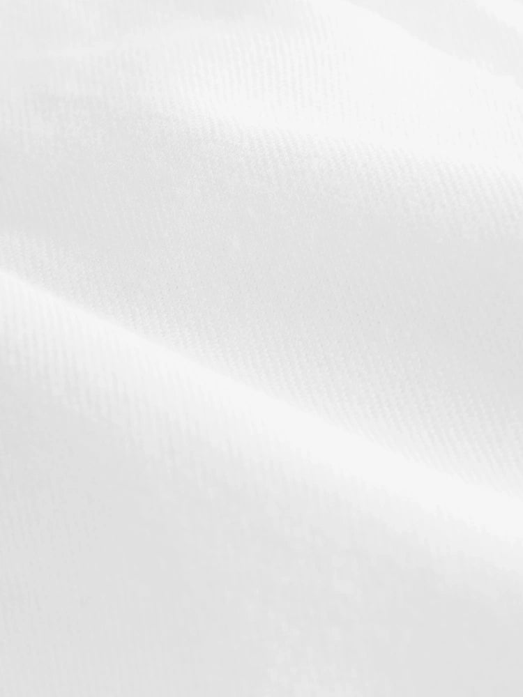 White Stretch Oxford Short Sleeve Shirt