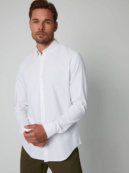 Threadbare White Oxford Long Sleeve Shirt