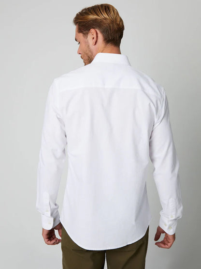 Threadbare White Oxford Long Sleeve Shirt