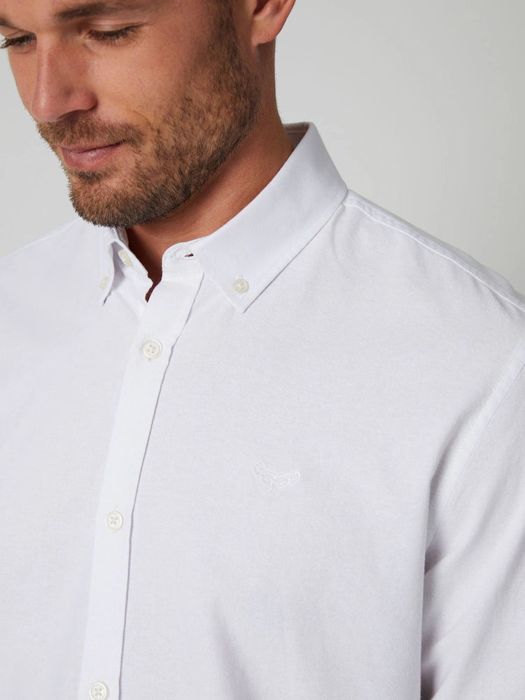 Threadbare White Oxford Long Sleeve Shirt